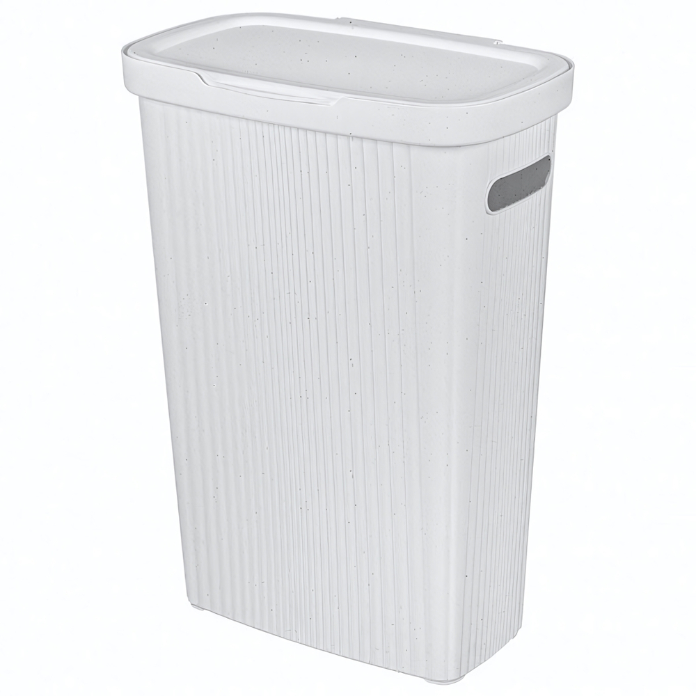 Корзина для белья "velvet", 450*290*630мм, 45л (светло-серый флэк)