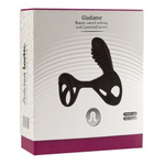 Черная вибронасадка на фаллос 11см с пультом управления Adrien Lastic Gladiator + LRS