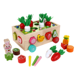 Развивающая игрушка деревянная Каталка-сортер, коробка C-41823