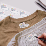 Термонаклейки детские Котик (серый), 18 шт