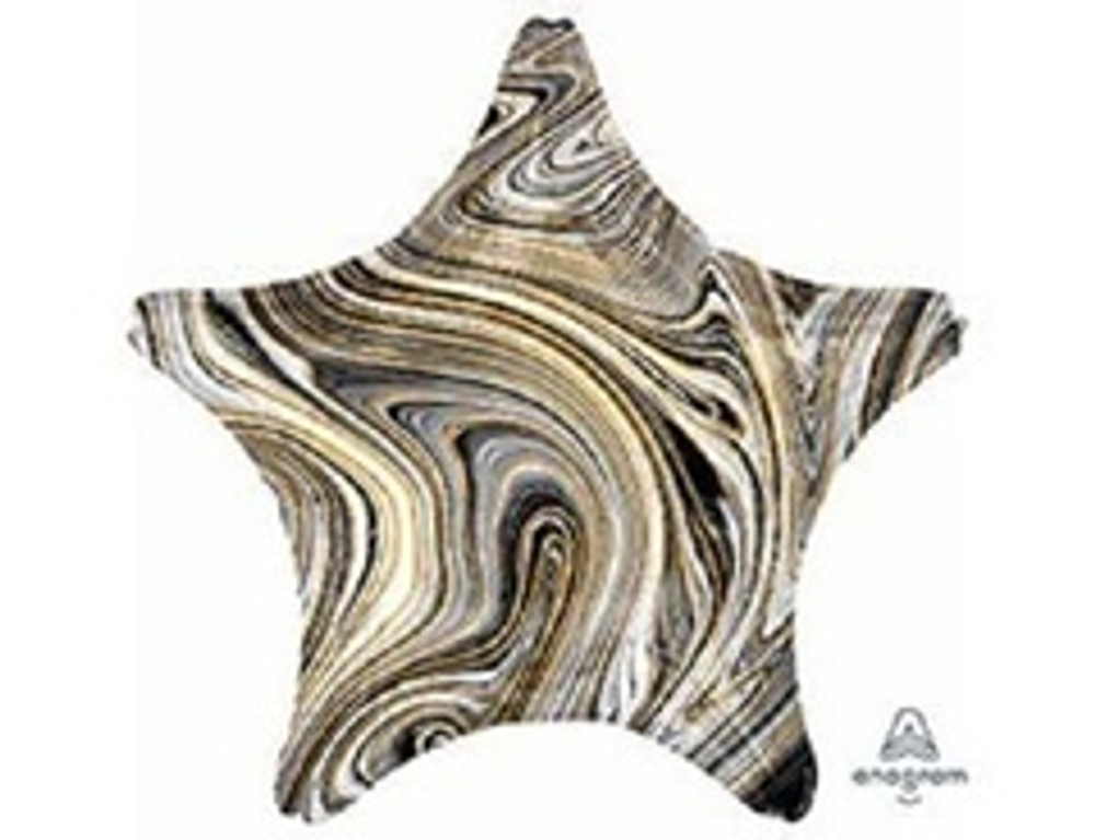 А 19"/48см, Звезда, Мрамор Черный (Black), 1 шт.