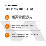 Бензопила VILLARTEC SB018 Legend 1,5кВт/2л.с.,4,1кг 16"3/8-1,3-55 (SB018 Legend)