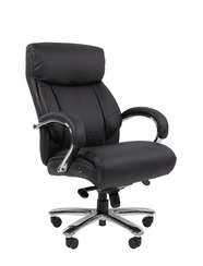 Офисное кресло Chairman CH407 нат.кожа/экокожа, черный