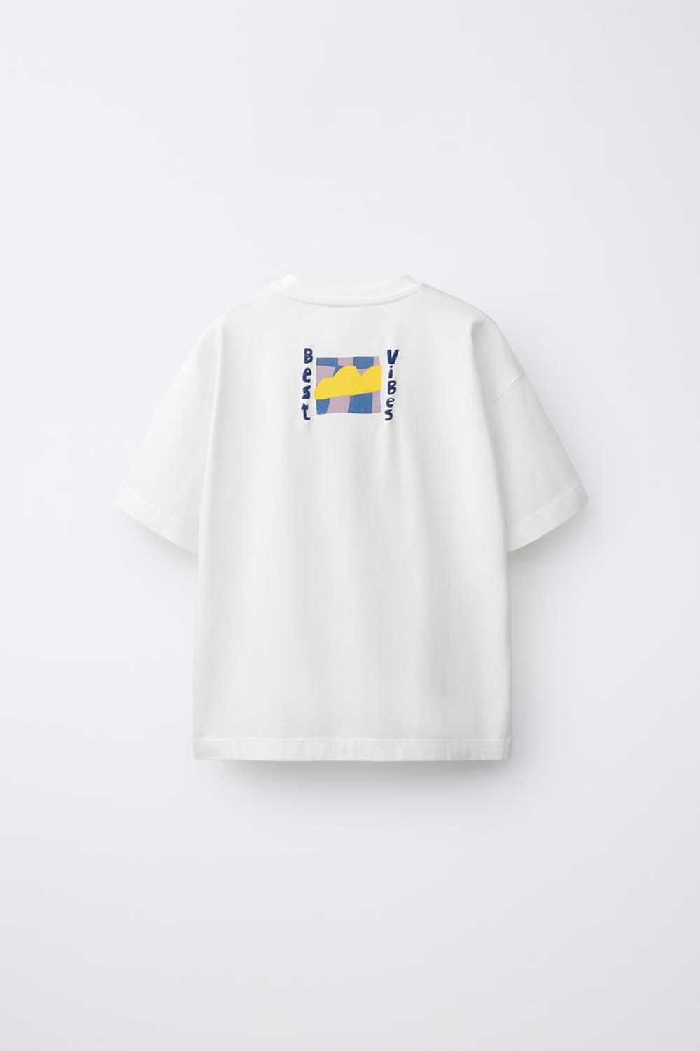 ZARA ФУТБОЛКА С ГРАФИЧЕСКИМ ПРИНТОМ, БЕЛЫЙ