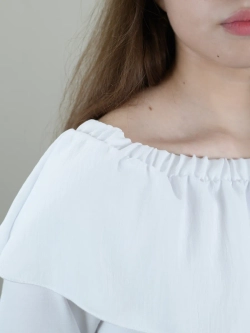 Блузка школьная с воланом на резинке