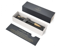 Шариковая ручка Parker IM Premium Black GT, стержень: M, цвет чернил: blue, в подарочной упаковке.