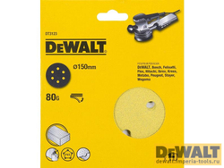 Круг шлифовальный (10 шт; 150 мм; 6 отв; 80G) DEWALT DT3123