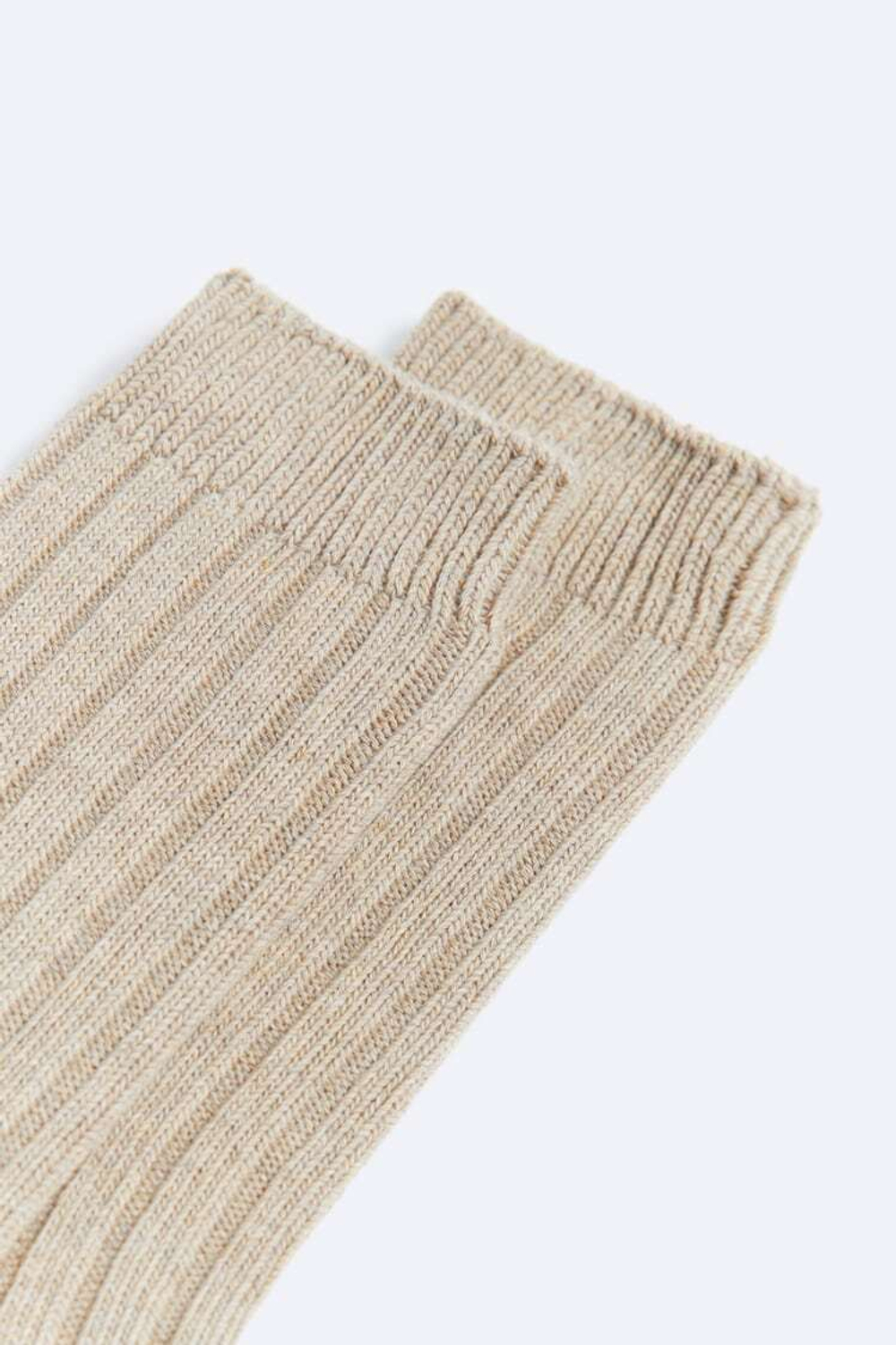 ZARA НОСКИ В РУБЧИК, БЕЖЕВЫЙ