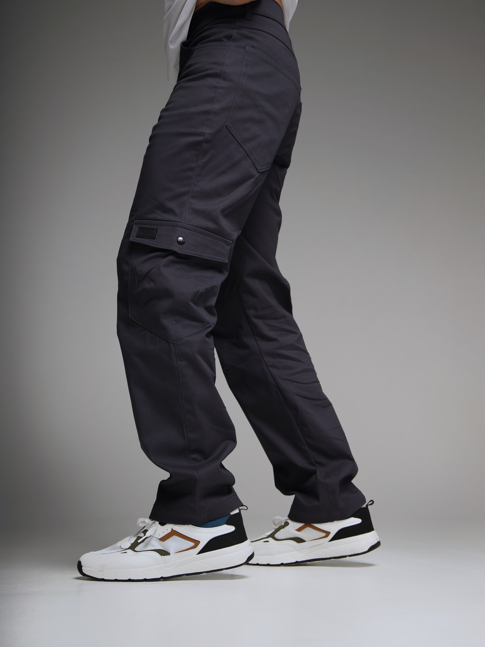 Брюки карго мужские без манжет темно серый Город Горький