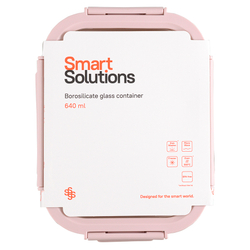 Контейнер для запекания, хранения и переноски продуктов в чехле smart solutions, 640 мл, розовый