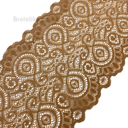 Кружево эластичное светло-коричневое 17 см