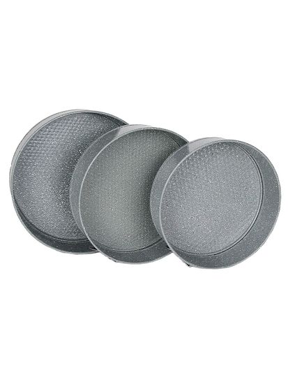 Набор разъемных форм для выпечки 3 шт. Kamille KM-6031 (d24/26/28х6,5 см) из углеродистой стали