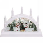 Сувенир с подсветкой «Сказочные снеговики со свечами» 15,5*4*9,5 см