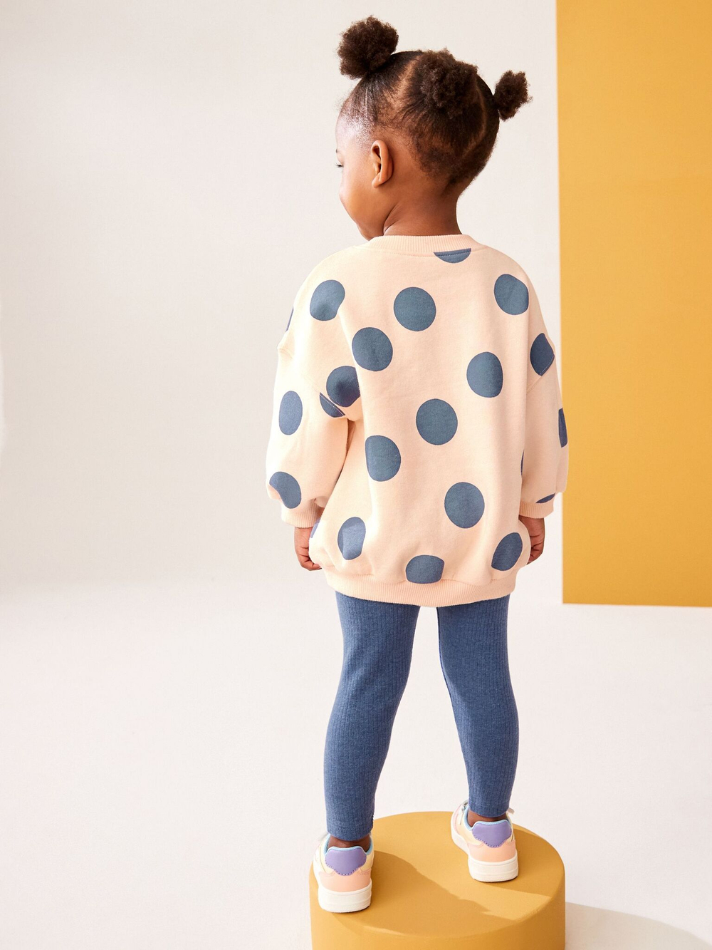 Толстовка и легинсы в комплекте для девочки Next 377-760, Розовый, Темно-синий