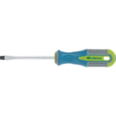 Отвертка, SL4 х 150 мм, CrV, трехкомпонентная рукоятка Сибртех