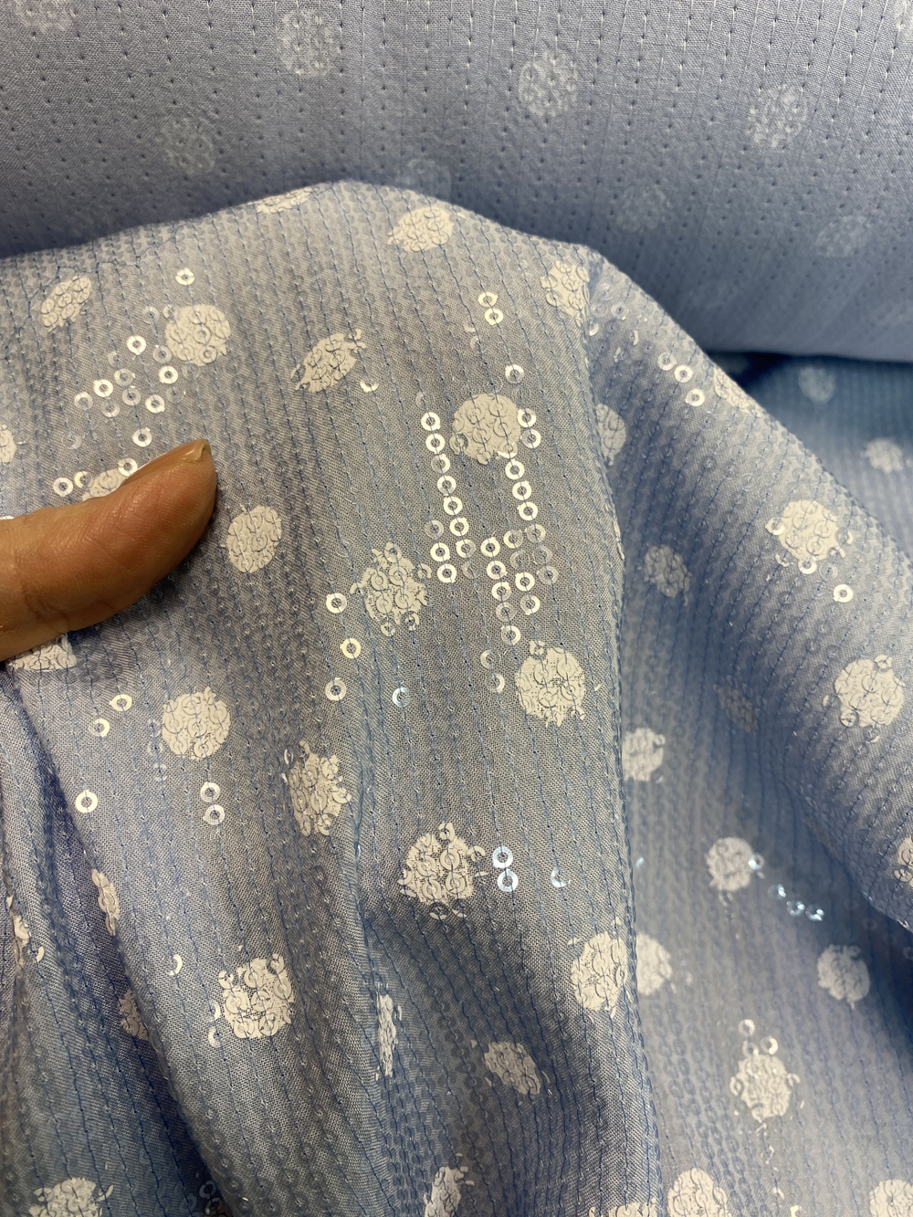 Ткань хлопок 50% шелк 30% вискоза 20% с пайетками (Италия) ш-145см 1м