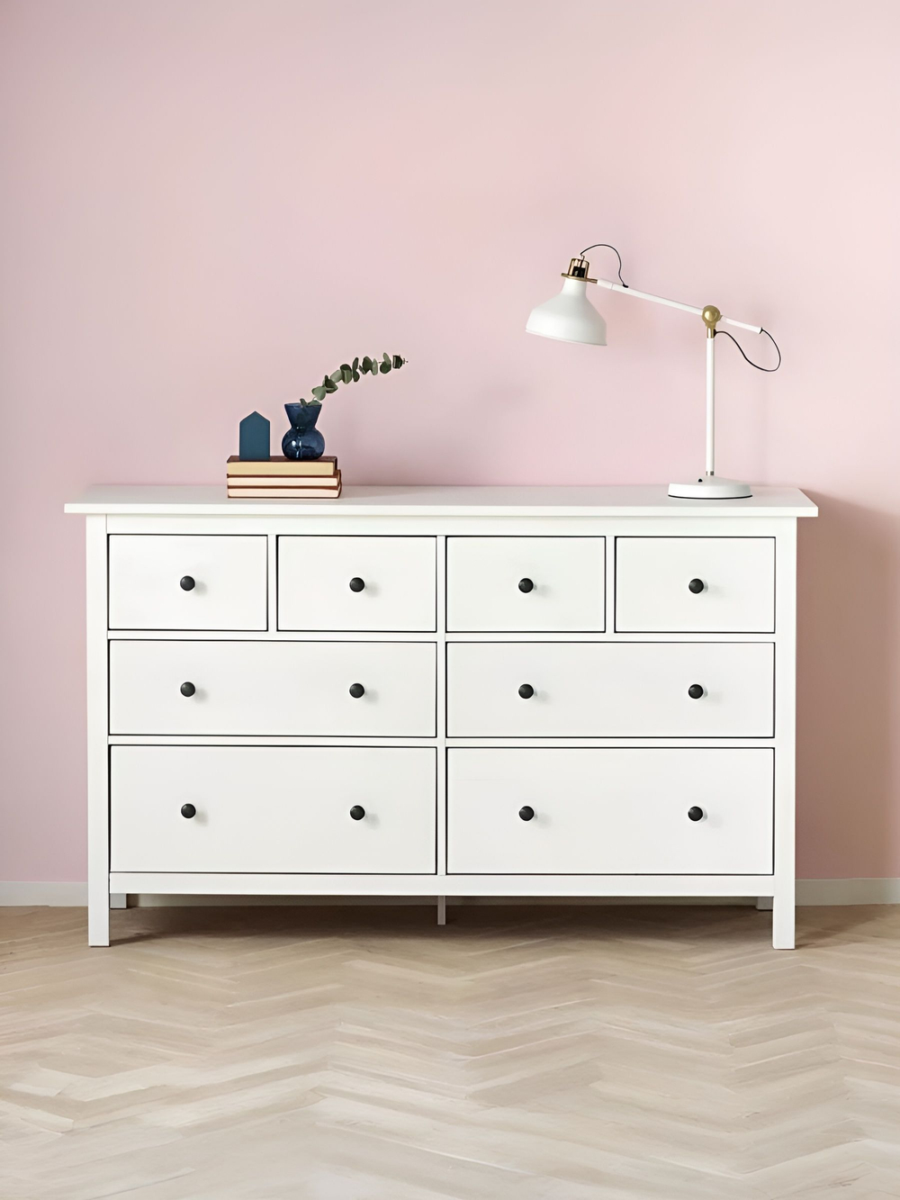 IKEA Комод КЫМОР 5 ящиков, HEMNES 58*131*40, белый, (ХЕМНЕС ИКЕА)