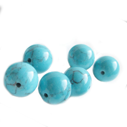 Бусина "бирюза" голубая асс.