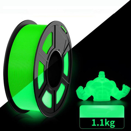 Пластик JAYO - PETG\1.75\1.1кг - Светящийся зеленый