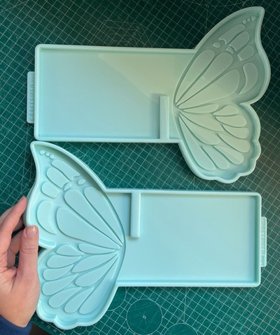 Силиконовый Молд комплект "Бабочка объёмная малая" 2 половинки подставка под книгу, подставка под Коран №364/1 и 364/2