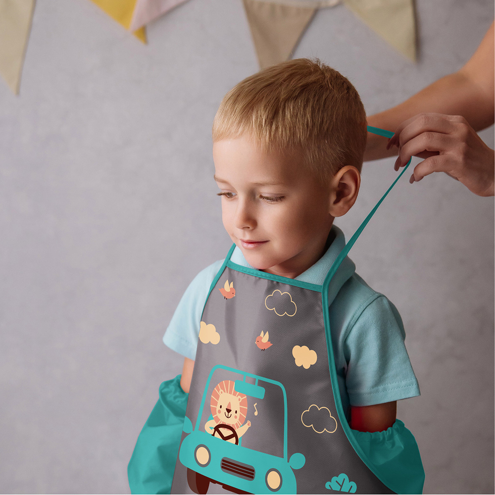 Фартук завязки 49х39 Львенок (серый)