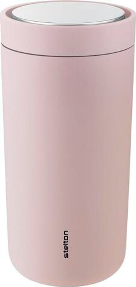 Термокружка Stelton, To-Go Click, 400 мл, нержавеющая сталь, розовая
