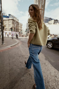 ZARA ДЖИНСЫ Z1975 WIDE LEG С ВЫСОКОЙ ПОСАДКОЙ, ИНДИГО