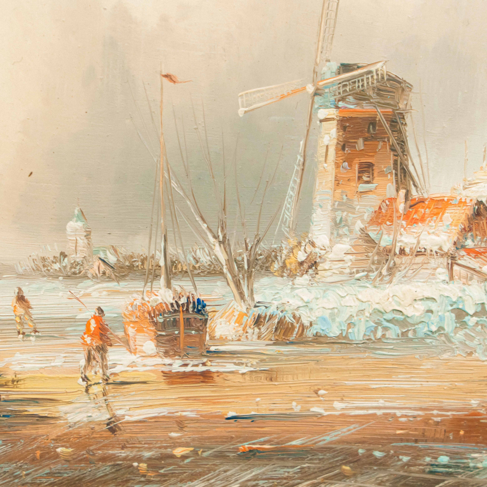 Голландский пейзаж с мельницей