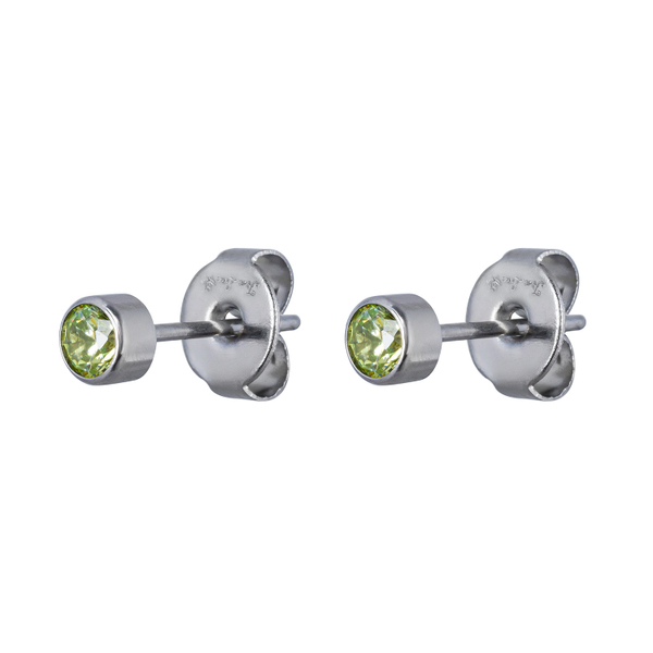 Серьги пусеты Fiore Luna Cubic zirconia Apple Green SWE0128 AG S