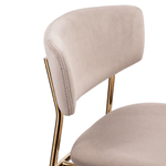 Стул полубарный Elle латте с золотыми ножками