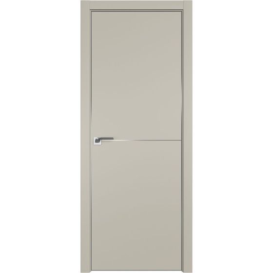 Межкомнатная дверь unilack Profil Doors 112E шеллгрей с алюминиевым молдингом