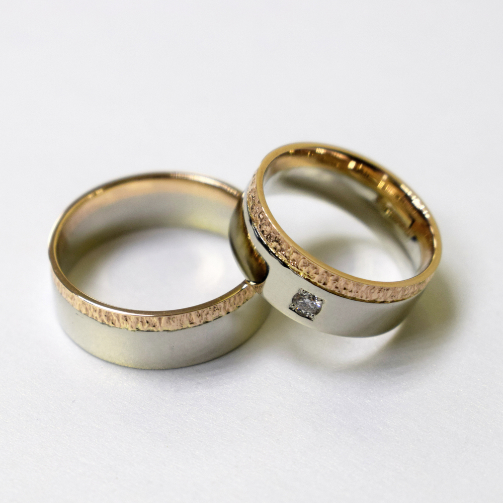 Обручальная пара Две текстуры