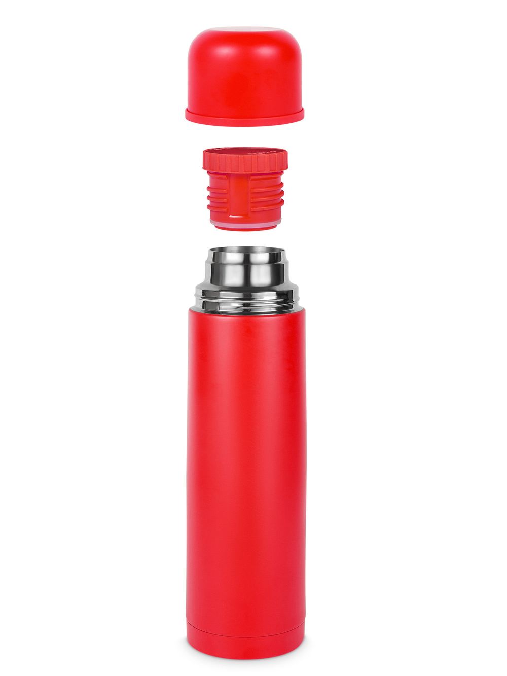 Термос Relaxika 101 (1 литр), красный (без лого)