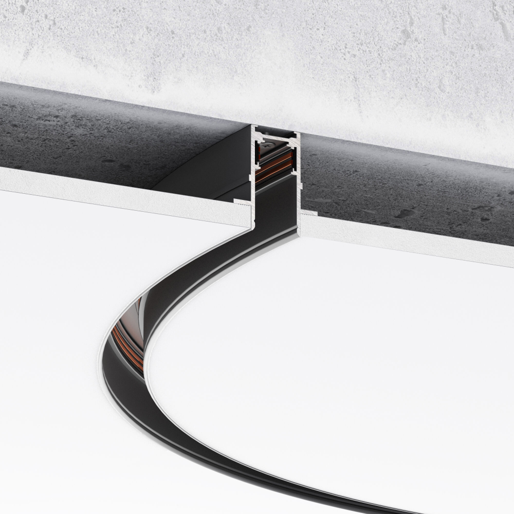 Slim Magnetic Встраиваемый радиусный шинопровод черный ⌀ 1200мм 85159/00 85159/00