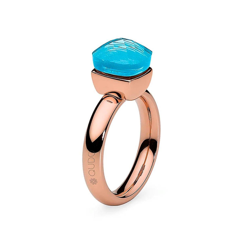 Кольцо Qudo Firenze dark aquamarine 18 мм 610910/17.8 BL/RG