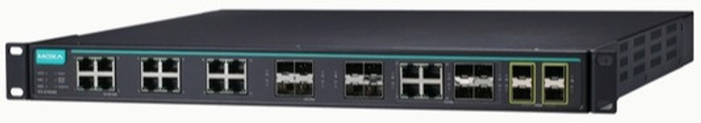 Коммутатор управляемый MOXA ICS-G7828A-8GSFP-4XG-HV-HV-T