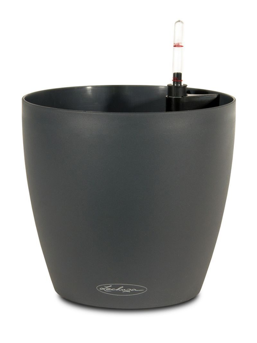 Кашпо Lechuza "Color Classico Complete slate" (пластик), D43xH40 см