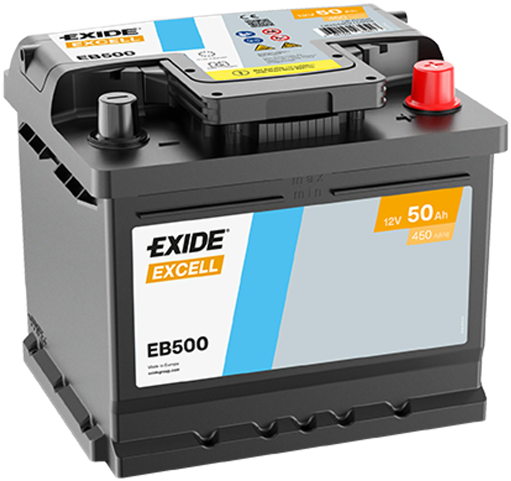 EXIDE - EB500-EXI - Starter Battery - Povrat artikla narucenog iz Njemacke nije moguc.