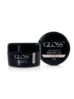 GLOSS Однофазний гель Builder Gel Natural, 15 мл