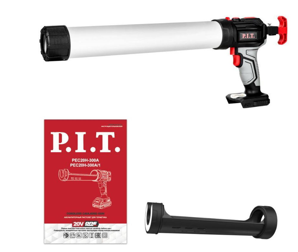 ЕАС Пистолет для герметика  АККУМ. PEC20H-300A/1 SOLO (20В, 4ск,3000Н,300мл,600мл,LED, антикапля)