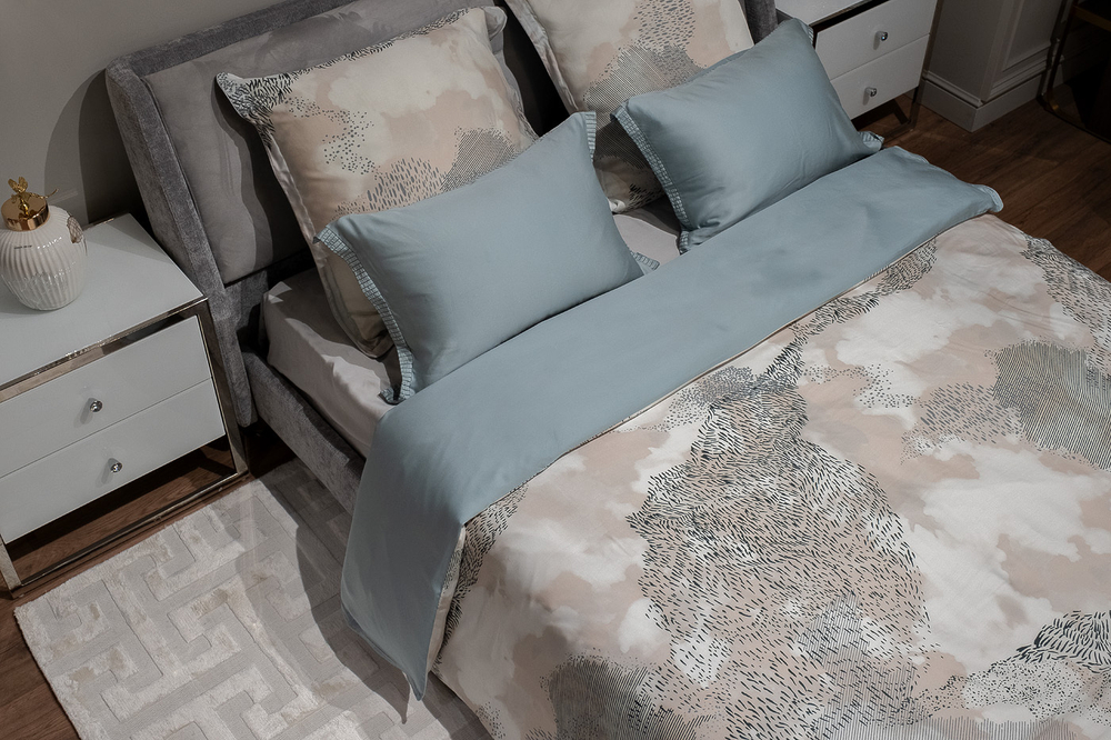 Пододеяльник 145х210 Garda Decor Нувола бирюзовый