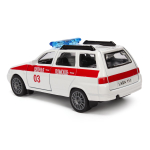 Модель ин. мет. "Lada 111. Скорая" 12см, открыв. двери и багажник, в коробка SB-16-67-A-WB (Технопарк)