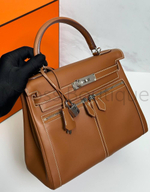 Hermes Kelly Lakis сумка женская кожаная светло-коричневый