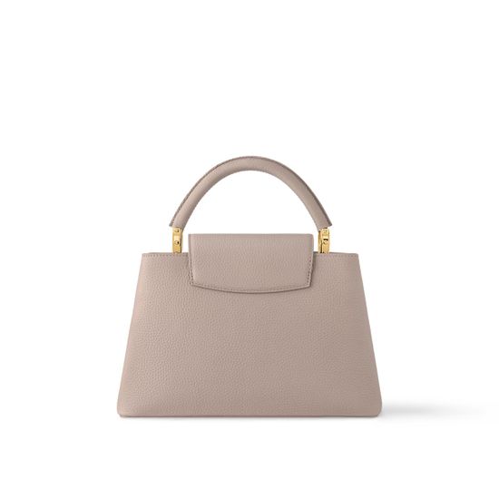 Louis Vuitton Capucines MM Taurillon Grigio Galet