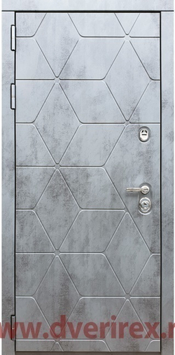 Входная металлическая дверь Рекс 28 Бетон темный / ФЛ-291 Бетон светлый 16мм