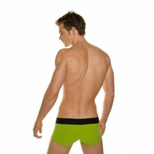 Мужские трусы хипсы зеленые с черной резинкой HOM Night Therapy Trunk Green