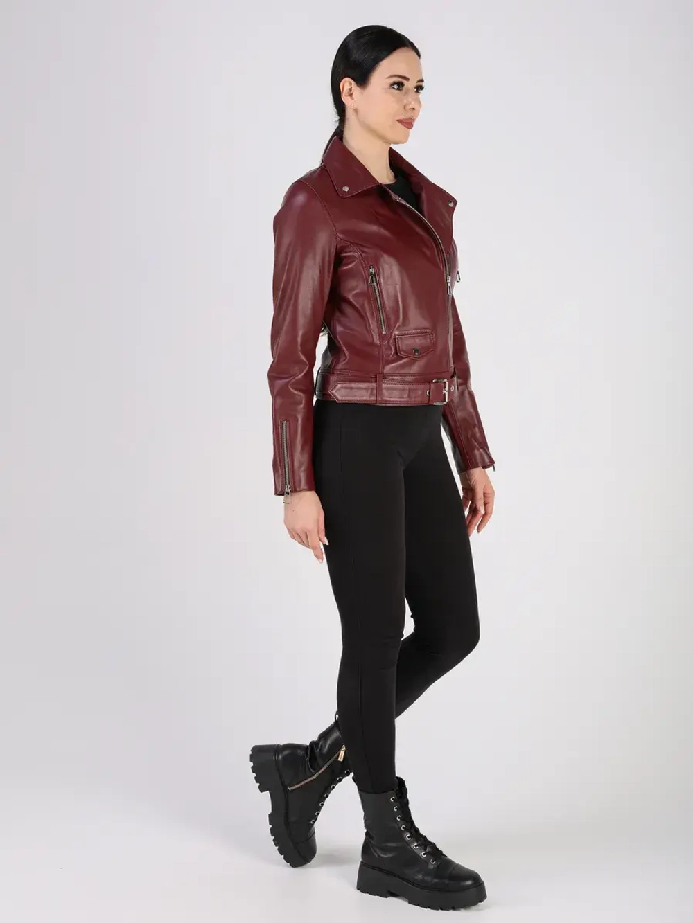 Кожаная куртка демисезонная косуха