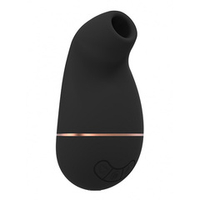 Черный вакуум-волновой клиторальный стимулятор Irresistible Kissable Black IRR002BLK