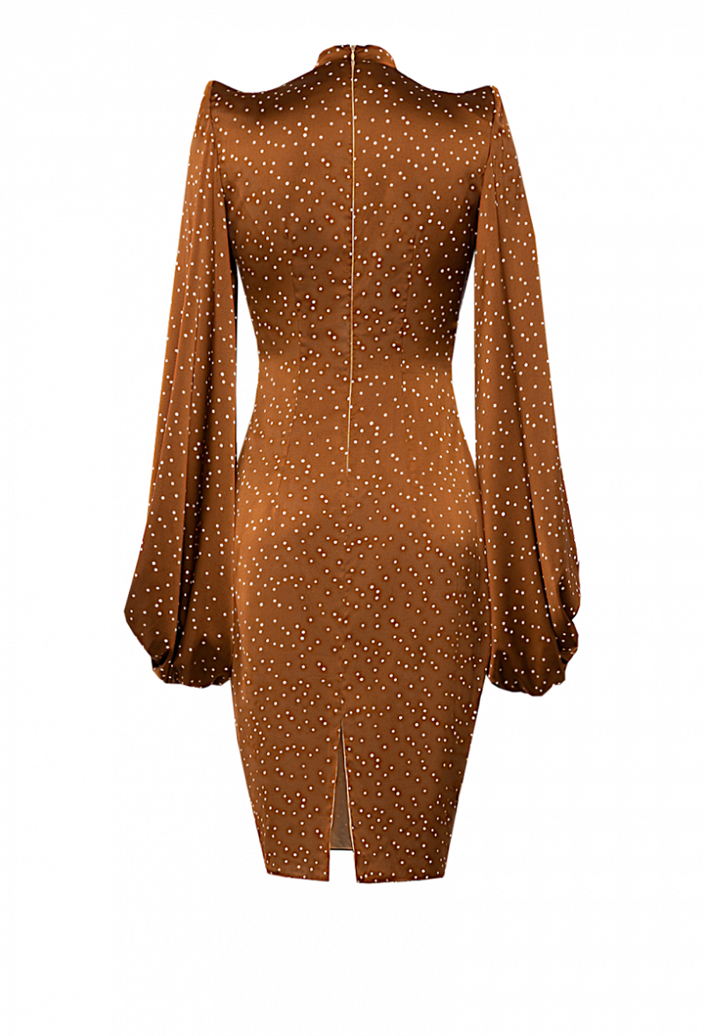 Платье-футляр коричневое 08-01-21SS