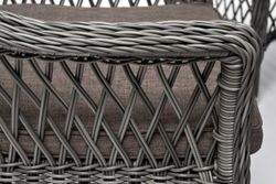 "Дольче" обеденная группа из искусственного ротанга, цвет графит